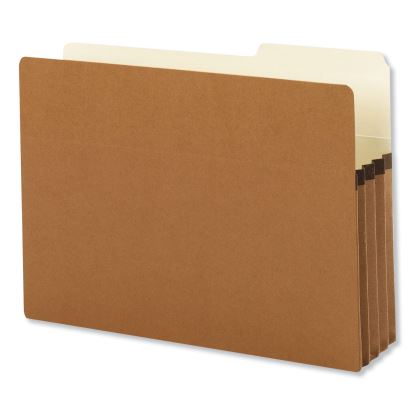 Redrope Drop Front File Pockets with 2/5-Cut Guide Height Tabs, 3.5" Expansion, Legal Size, Redrope, 25/Box1