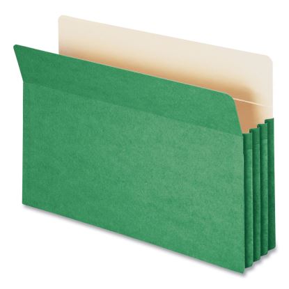 Colored File Pockets, 3.5" Expansion, Legal Size, Green1