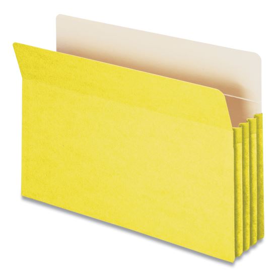 Colored File Pockets, 3.5" Expansion, Legal Size, Yellow1
