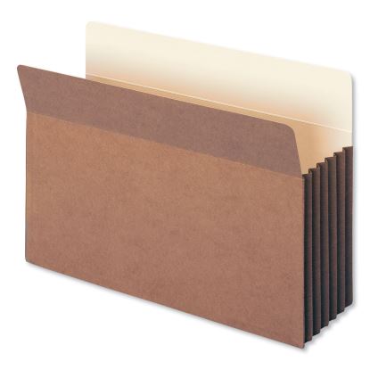 Redrope Drop-Front File Pockets with Fully Lined Gussets, 5.25" Expansion, Legal Size, Redrope, 10/Box1