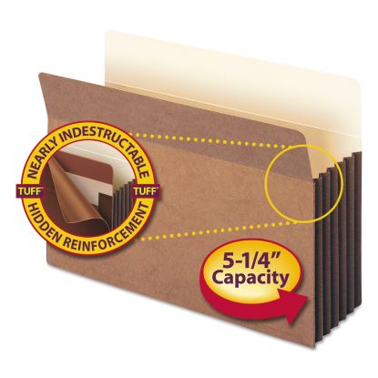 Redrope TUFF Pocket Drop-Front File Pockets with Fully Lined Gussets, 5.25" Expansion, Legal Size, Redrope, 10/Box1