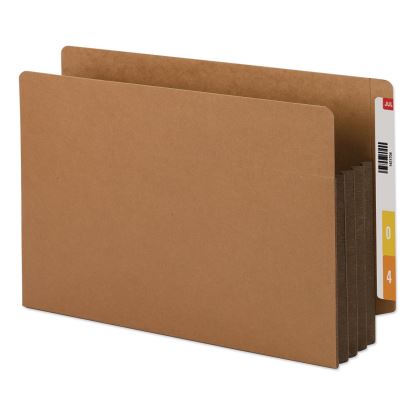 Redrope Drop-Front End Tab File Pockets, Fully Lined 6.5" High Gussets, 3.5" Expansion, Legal Size, Redrope/Brown, 10/Box1