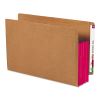 Redrope Drop-Front End Tab File Pockets, Fully Lined 6.5" High Gussets, 3.5" Expansion, Legal Size, Redrope/Red, 10/Box1