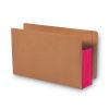 Redrope Drop-Front End Tab File Pockets, Fully Lined 6.5" High Gussets, 3.5" Expansion, Legal Size, Redrope/Red, 10/Box2