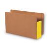 Redrope Drop-Front End Tab File Pockets, Fully Lined 6.5" High Gussets, 3.5" Expansion, Legal Size, Redrope/Yellow, 10/Box2