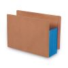 Redrope Drop-Front End Tab File Pockets, Fully Lined 6.5" High Gussets, 5.25" Expansion, Legal Size, Redrope/Blue, 10/Box2