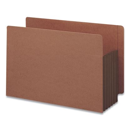 Redrope Drop-Front End Tab File Pockets, Fully Lined 6.5" High Gussets, 5.25" Expansion, Legal Size, Redrope/Brown, 10/Box1