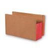 Redrope Drop-Front End Tab File Pockets, Fully Lined 6.5" High Gussets, 5.25" Expansion, Legal Size, Redrope/Red, 10/Box2