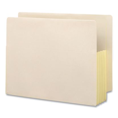 Manila End Tab File Pockets with Tyvek-Lined Gussets, 3.5" Expansion, Letter Size, Manila, 10/Box1