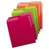 Organized Up Heavyweight Vertical File Folders, 1/2-Cut Tabs, Letter Size, Assorted: Green/Orange/Red/Sky Blue/Yellow, 6/Pack2