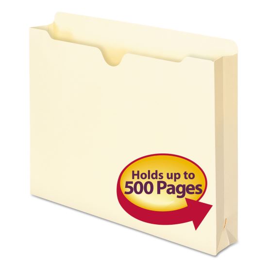 Manila File Jackets, 1-Ply Straight Tab, Letter Size, Manila, 50/Box1