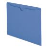 Colored File Jackets with Reinforced Double-Ply Tab, Straight Tab, Letter Size, Blue, 100/Box2