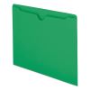 Colored File Jackets with Reinforced Double-Ply Tab, Straight Tab, Letter Size, Green, 100/Box2