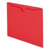 Colored File Jackets with Reinforced Double-Ply Tab, Straight Tab, Letter Size, Red, 100/Box2