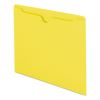 Colored File Jackets with Reinforced Double-Ply Tab, Straight Tab, Letter Size, Yellow, 100/Box2