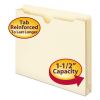 Manila File Jackets, 2-Ply Straight Tab, Letter Size, Manila, 50/Box1