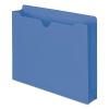 Colored File Jackets with Reinforced Double-Ply Tab, Straight Tab, Letter Size, Blue, 50/Box2