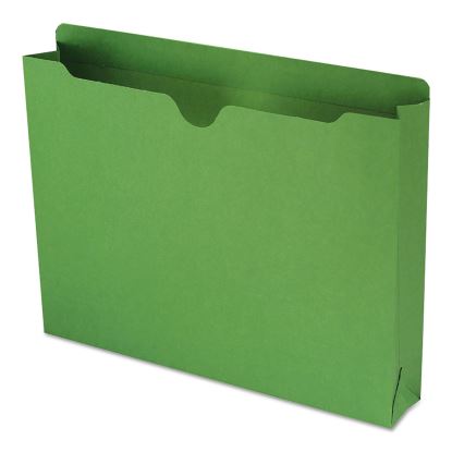 Colored File Jackets with Reinforced Double-Ply Tab, Straight Tab, Letter Size, Green, 50/Box1