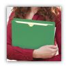 Colored File Jackets with Reinforced Double-Ply Tab, Straight Tab, Letter Size, Green, 50/Box2
