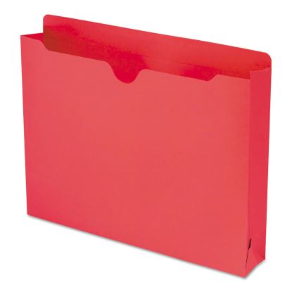 Colored File Jackets with Reinforced Double-Ply Tab, Straight Tab, Letter Size, Red, 50/Box1