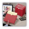 Colored File Jackets with Reinforced Double-Ply Tab, Straight Tab, Letter Size, Red, 50/Box2