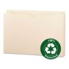 100% Recycled Top Tab File Jackets, Straight Tab, Legal Size, Manila, 50/Box1