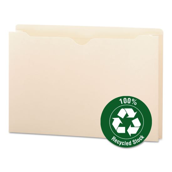 100% Recycled Top Tab File Jackets, Straight Tab, Legal Size, Manila, 50/Box1
