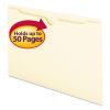 Manila File Jackets, 1-Ply Straight Tab, Legal Size, Manila, 100/Box1