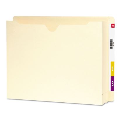 Heavyweight End Tab File Jacket with 2" Expansion, Straight Tab, Letter Size, Manila, 25/Box1