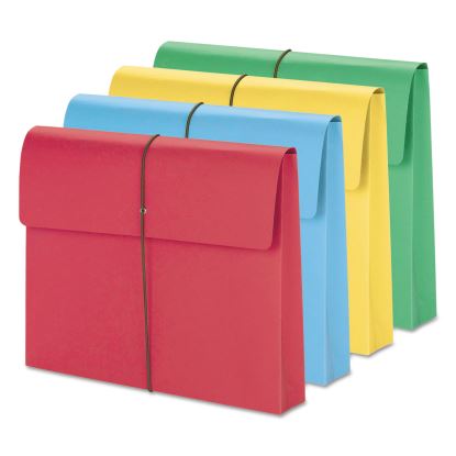 Expanding Wallet with Elastic Cord, 2" Expansion, 1 Section, Elastic Cord Closure, Letter Size, Assorted Colors, 50/Box1