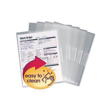 Poly Translucent Project Jackets, Letter Size, Clear, 5/Pack1