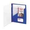 Clear Front Poly Report Cover, Double-Prong Fastener, 0.5" Capacity, 8.5 x 11, Clear/Blue, 5/Pack2