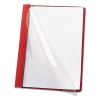 Poly Report Cover, Tang Clip, Letter, 1/2" Capacity, Clear/Red, 25/Box2