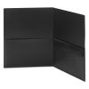 Poly Two-Pocket Folder with Snap Closure Security Pocket, 100-Sheet Capacity, 11 x 8.5, Black, 5/Pack2