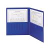 Poly Two-Pocket Folder with Security Pocket, 11 x 8 1/2, Blue, 5/Pack2