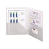 Frame View Poly Two-Pocket Folder, 100-Sheet Capacity, 11 x 8.5, Clear/Oyster, 5/Pack2