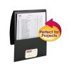 Organized Up Poly Stackit Folders, 11 x 8.5, Black/Black, 5/Pack2