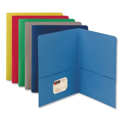 Two-Pocket Folder, Textured Paper, 100-Sheet Capacity, 11 x 8.5, Assorted, 25/Box1