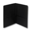 Two-Pocket Folder, Textured Paper, 100-Sheet Capacity, 11 x 8.5, Black, 25/Box2