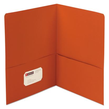 Two-Pocket Folder, Textured Paper, 100-Sheet Capacity, 11 x 8.5, Orange, 25/Box1
