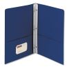 2-Pocket Folder with Tang Fastener, 0.5" Capacity, 11 x 8.5, Dark Blue, 25/Box1