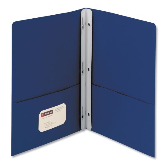 2-Pocket Folder with Tang Fastener, 0.5" Capacity, 11 x 8.5, Dark Blue, 25/Box1