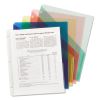 Organized Up Poly Slash Jackets, 2-Sections, Letter Size, Assorted Colors, 5/Pack2