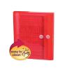 Poly String and Button Interoffice Envelopes, Open-Side (Horizontal), 9.75 x 11.63, Transparent Red, 5/Pack1