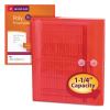 Poly String and Button Interoffice Envelopes, Open-Side (Horizontal), 9.75 x 11.63, Transparent Red, 5/Pack2