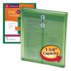 Poly String and Button Interoffice Envelopes, Open-End (Vertical), 9.75 x 11.63, Transparent Green, 5/Pack2