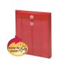 Poly String and Button Interoffice Envelopes, Open-End (Vertical), 9.75 x 11.63, Transparent Red, 5/Pack1