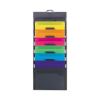 Cascading Wall Organizer, 6 Sections, Letter, 14.25 x 36.25, Gray/Assorted Colors2