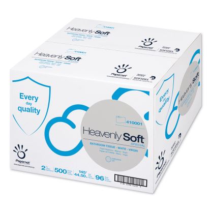 Heavenly Soft Toilet Tissue, Septic Safe, 2-Ply, White. 4.1" x 146 ft, 500 Sheets/Roll, 96 Rolls/Carton1