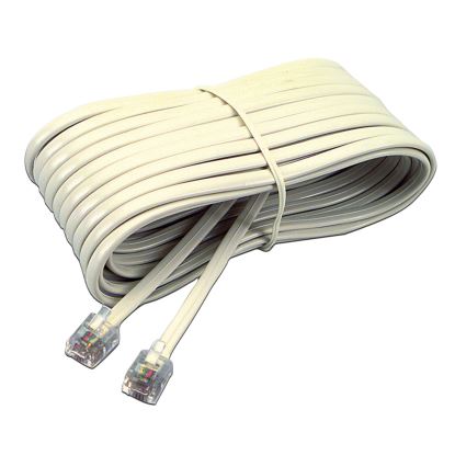 Telephone Extension Cord, Plug/Plug, 25 ft., Ivory1